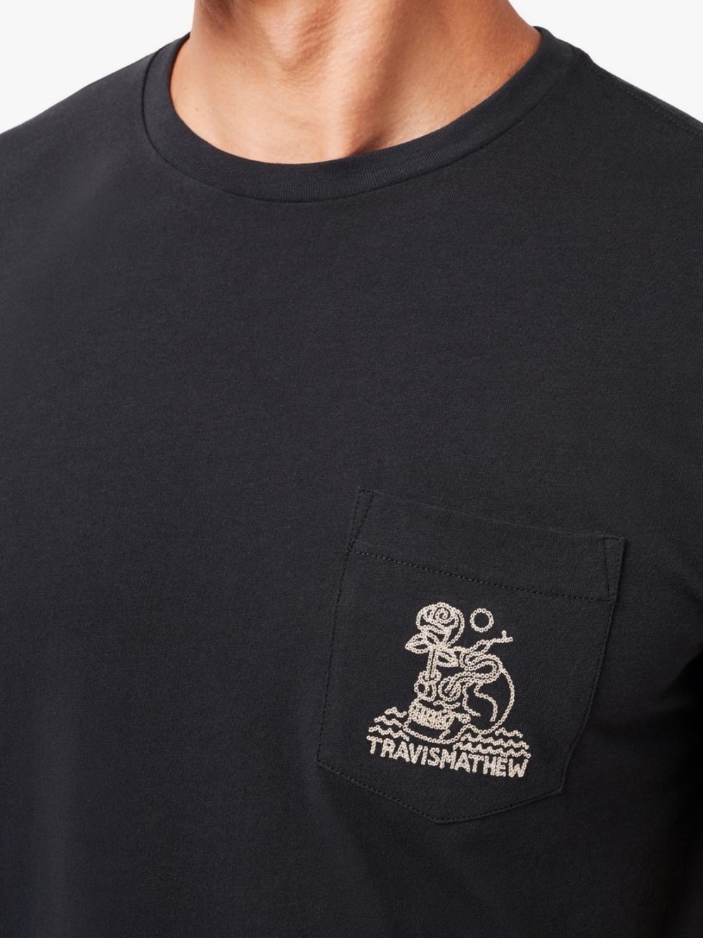 Travis Mathew Men's Black Pocket Tee M NWT - Picture 4 of 9